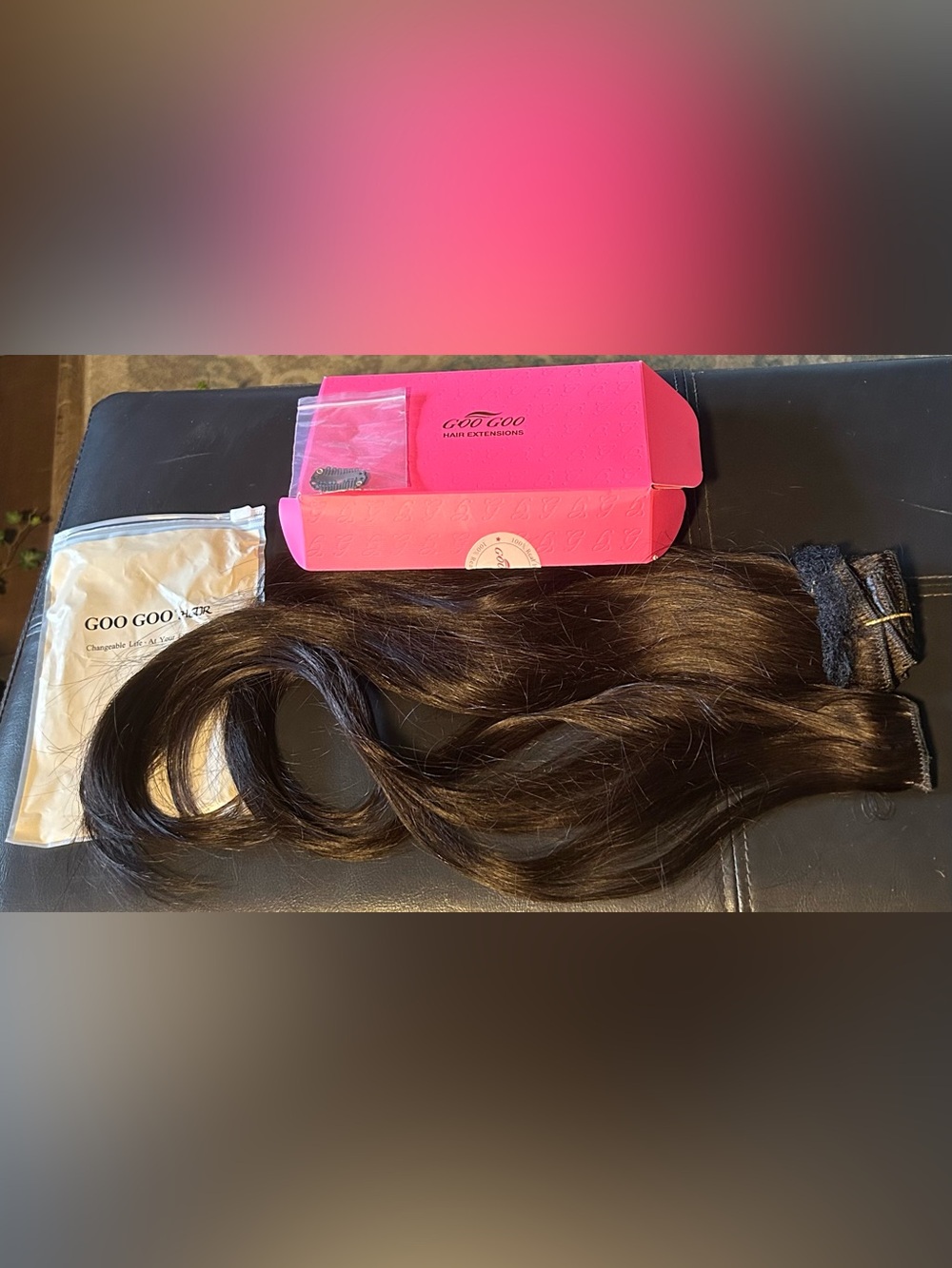 New Goo Goo Dark Brown Clip-In Remy Human Hair Extensions - Natural Shine